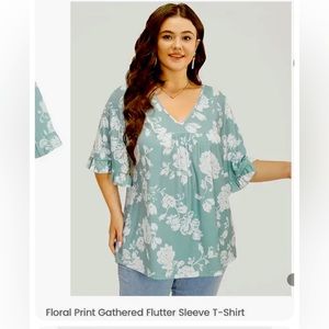 Bloom Chic 18/20 2X FLORAL TOP SHIRT NWT